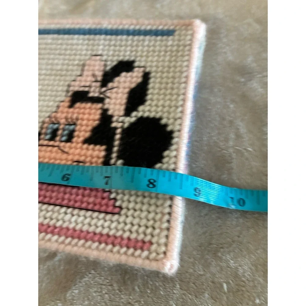 Mickey Mouse Minnie Needlepoint Nursery Decor Pink Blue‎ 6x8.5